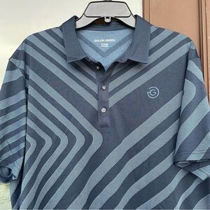 Galvin Green Blue Swirl "American Dunes" Golf Polo XL